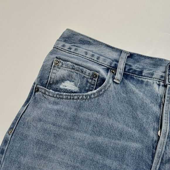 Pistola Cassie High Waist Ripped Crop Straight Leg Jeans In Los Feliz  Size 30 - Picture 16 of 16